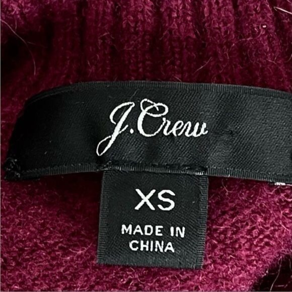 J Crew Supersoft Turtleneck Sweater Pullover Preppy Burgundy XSmall AF023 - Picture 5 of 9